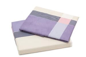 Bed sheet King Size Plaid & Stripe Print With Pillow Covers - Balooworld