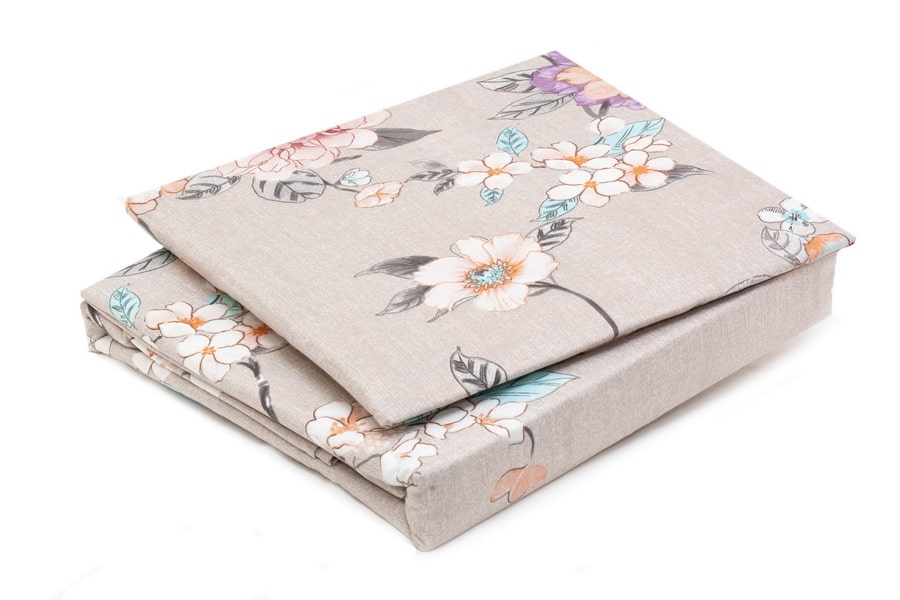 Bed Sheet King Size Purple Allover Floral Print With Pillow Covers - Balooworld