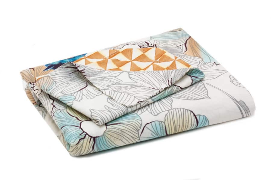 Bed sheet King Size Lined Flowers & Bird Print With Pillow Covers - Balooworld