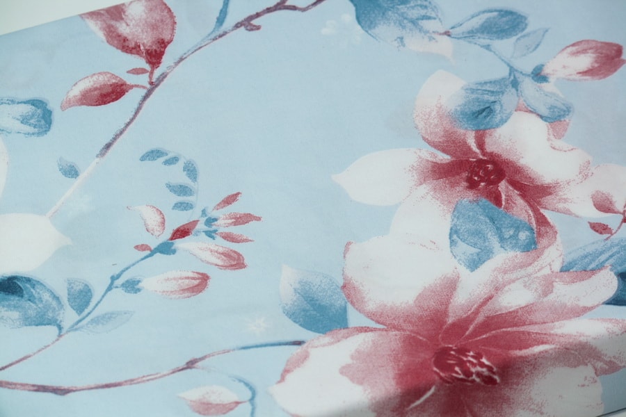 Bed Sheet Queen Blue Sky Allover Floral Print Material - Balooworld