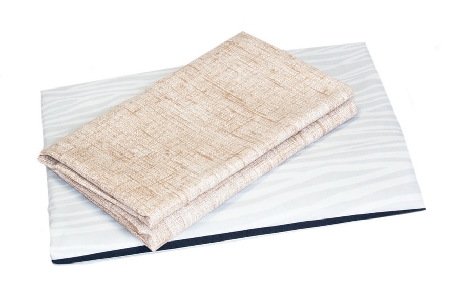 Bed Sheet Queen Size Bold Stripes & Plant Print With Pillow Cover - Balooworld