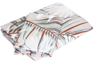 Bed Sheet Queen Size Allover Tropical Leaf Print With Pillow Covers - Balooworld
