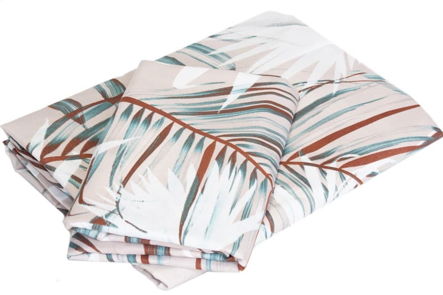 Bed Sheet Queen Size Allover Tropical Leaf Print With Pillow Covers - Balooworld