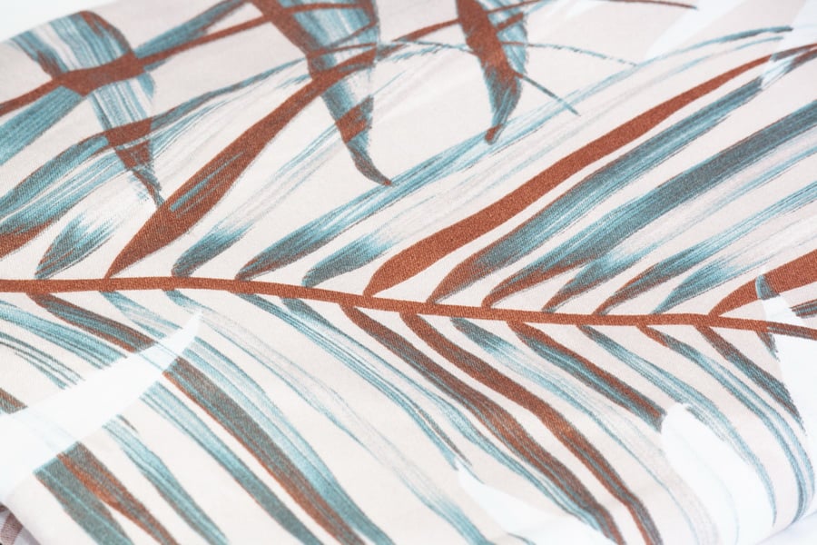 Bed Sheet Queen Size Allover Tropical Leaf Print Material - Balooworld