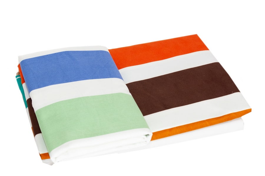 Bed Sheet Queen Size Multi-Color Broad Stripes With Pillow Covers - Balooworld