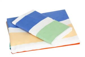 Bed Sheet Queen Size Multi-Color Broad Stripes With Pillow Covers - Balooworld