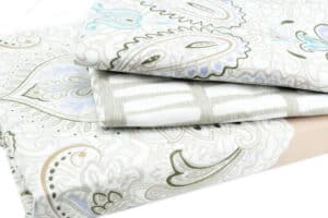 Bed sheet King Size Beige Paisley Pattern Material - Balooworld