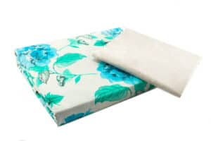 Bed sheet King Size Blue Flower Overlay Print With Pillow Covers- Balooworld