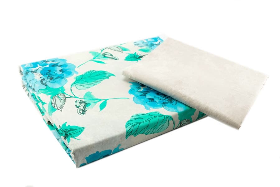 Bed sheet King Size Blue Flower Overlay Print With Pillow Covers- Balooworld