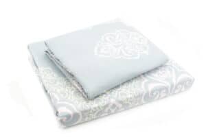 Bed Sheet Queen Size Neutral Color Damask Pattern With Pillow Covers - Balooworld