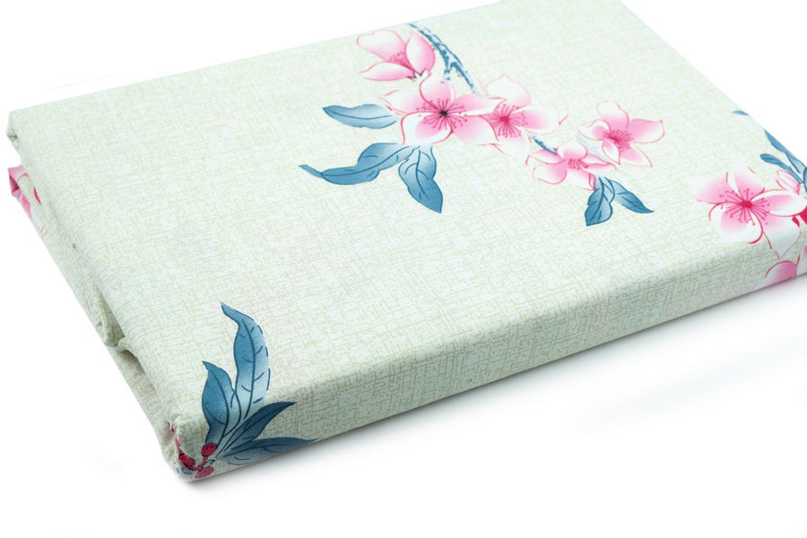 Bed Sheet Full Size Allover Pink Floral Print Material - Balooworld