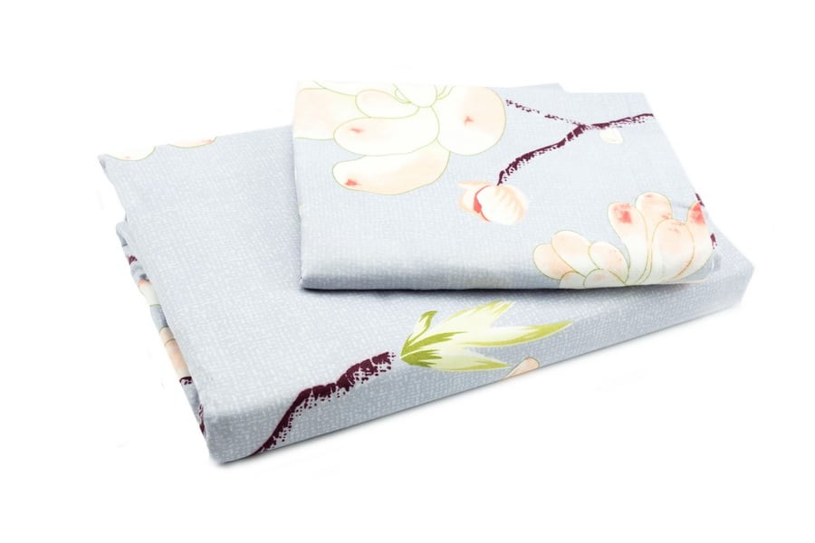 Bed sheet Queen Size Flower & Stem Print With Pillow Covers - Balooworld