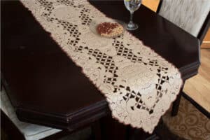 Table Runner Small Size Cut Work Embroidery - Balooworld
