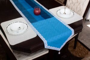 Table Runner Large Blue Bold Stripes Table Runner - Balooworld