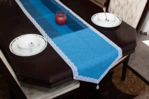 Table Runner Large Blue Bold Stripes Table Runner - Balooworld