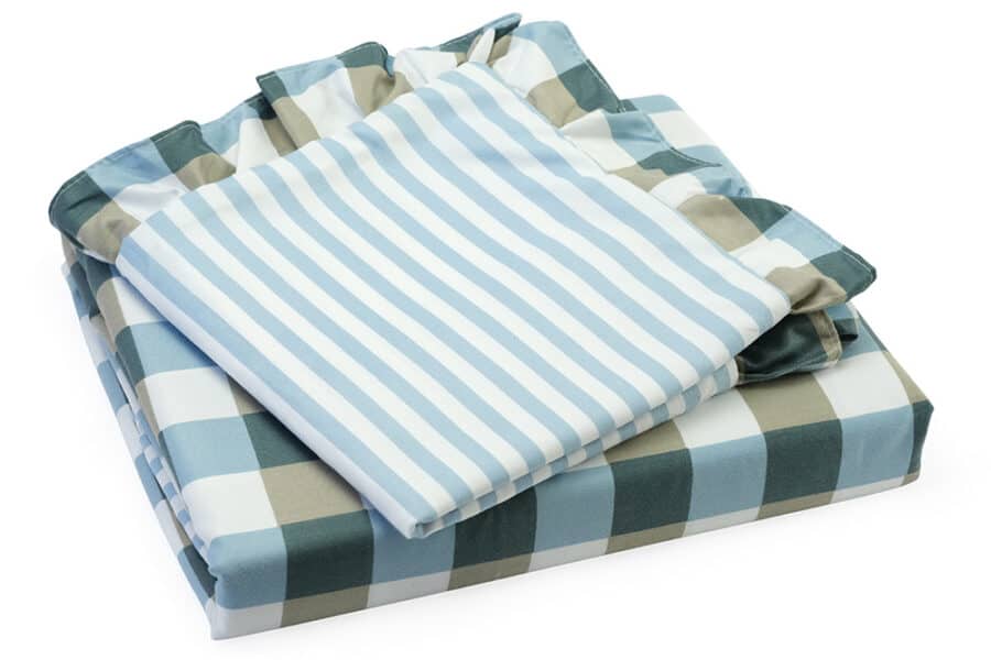 Bed Sheet King Blue Geometrical Pattern With Pillow Covers - Balooworld