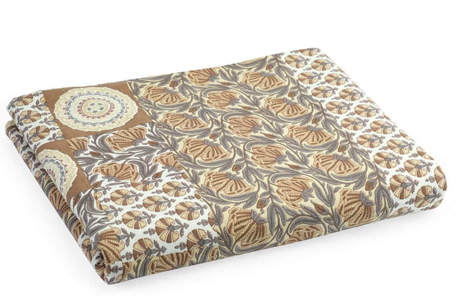 Bed Sheet King Size Brown Abloom Floral Pattern - Balooworld
