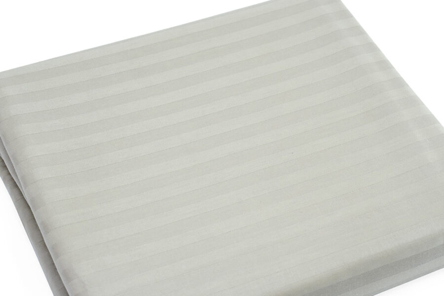 Bed Sheet Queen Size Brown Silk Satin Stripes material - Balooworld