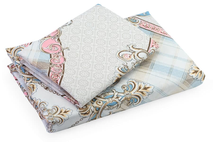 Bed Sheet Queen Size Circular Abstract Paisley Pattern With Pillow Covers - Balooworld