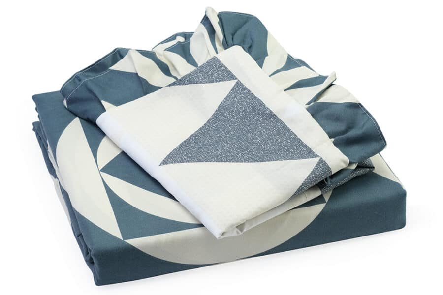 Bed Sheet King Size Geometric Twiggy Boxes Pattern With Pillow Covers - Balooworld