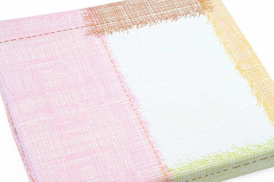 Bed Sheet Full Size Grid & strips pattern material - Balooworld