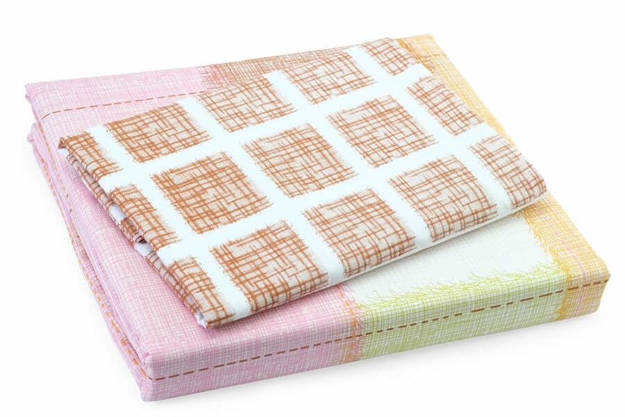 Bed Sheet Full Size Grid & strips pattern with Pillowcases - Balooworld