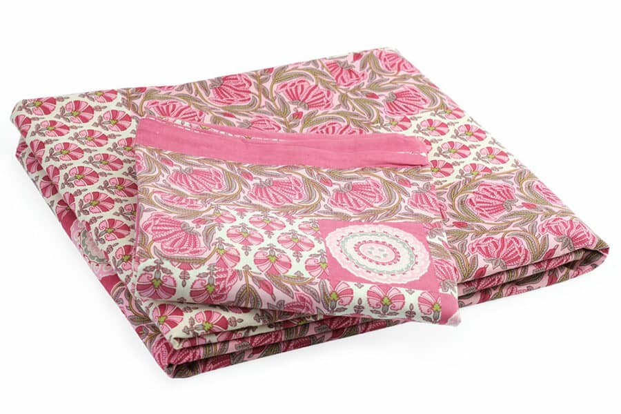 Bed Sheet King Size Pink Abloom Floral Pattern With Pillow Covers - Balooworld