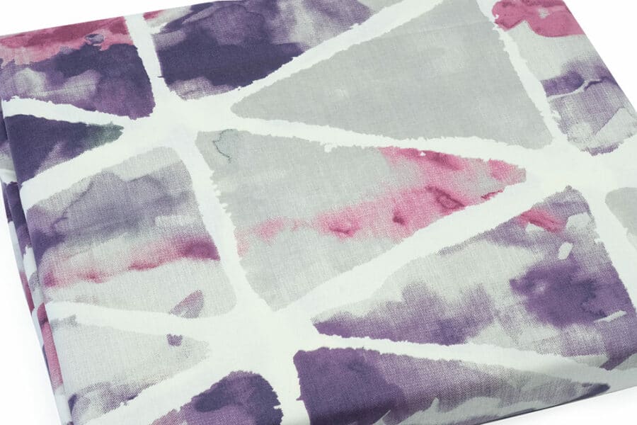 Bed Sheet Queen Size Triangular In Shades Print Material - Balooworld