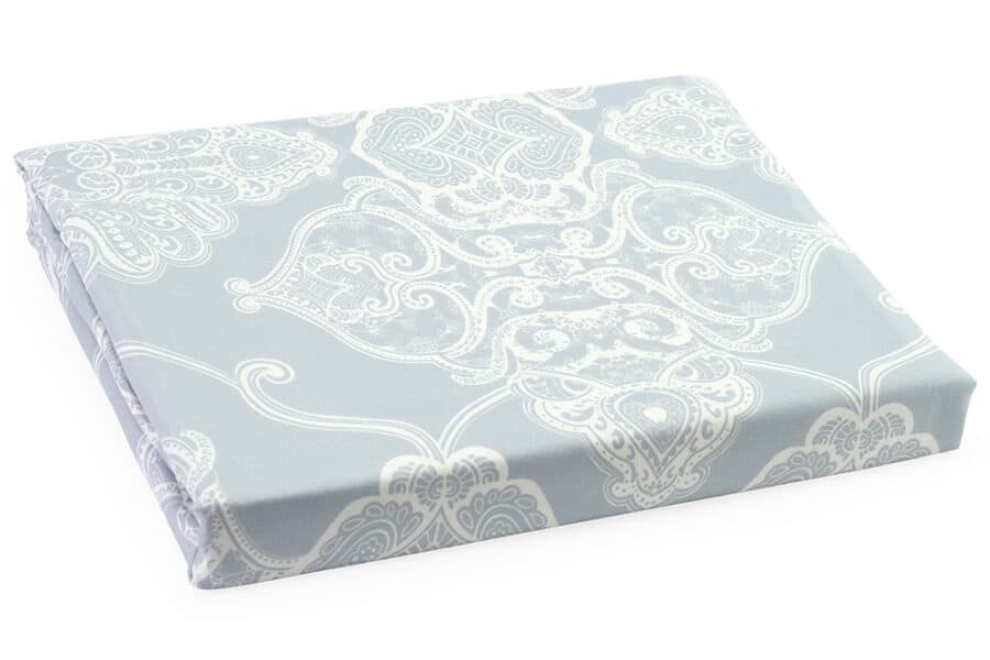 Bed Sheet Queen Size Grey Paisley Pattern - Balooworld