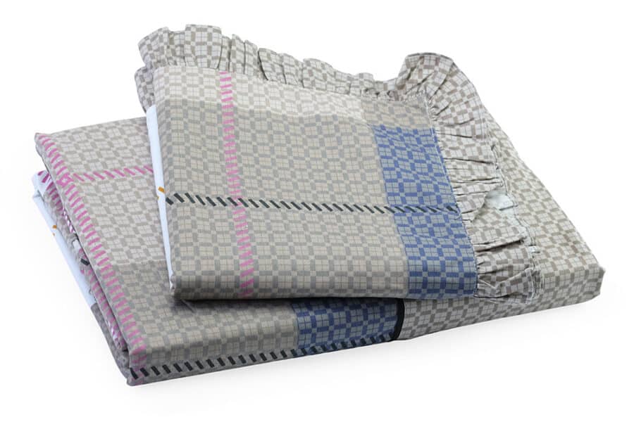 ed sheet Queen Size Brown Geometric pattern With Pillow Covers – Balooworld