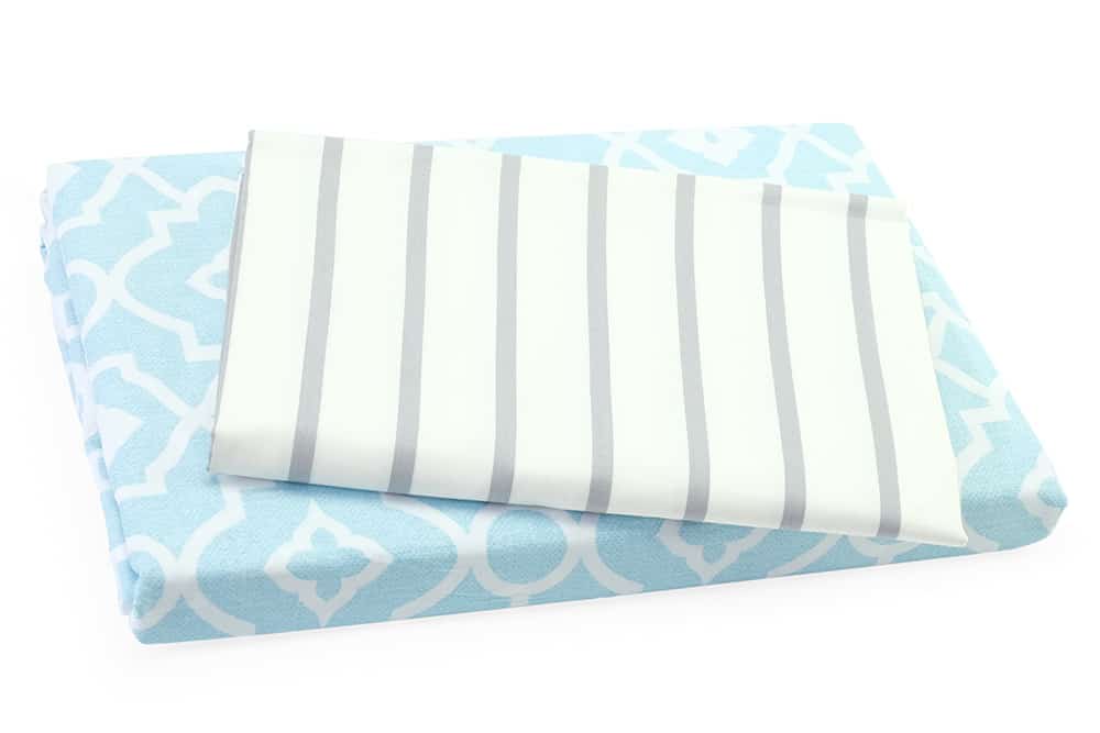 Bed Sheet Queen Size white Geometric pattern Queen Size BalooWorld