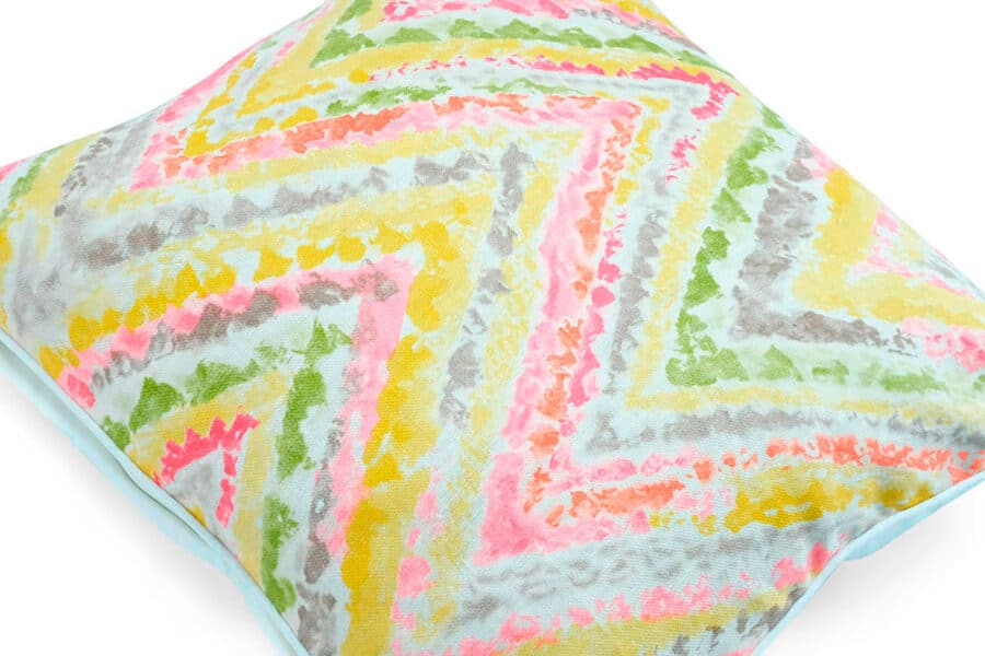 zig-zag watercolor print cushion cover material - balooworld.ca