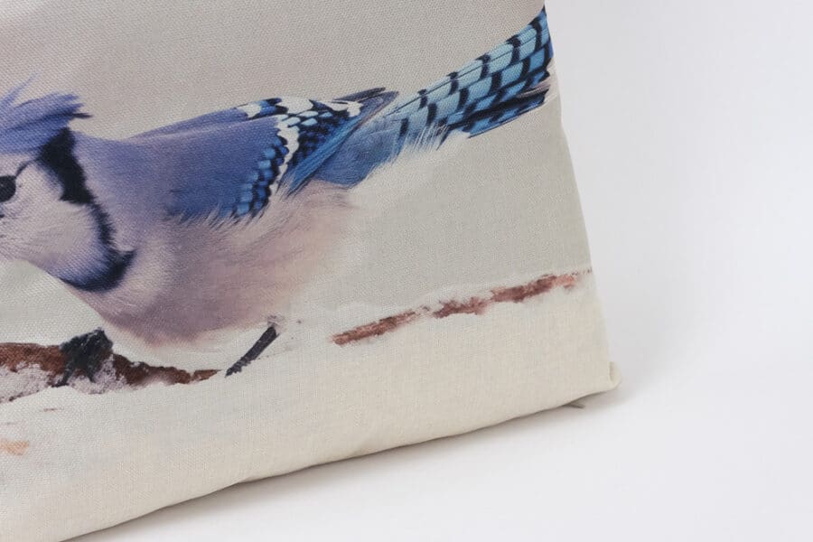 Blue jay Bird pattern material balooworld-cushion-cover