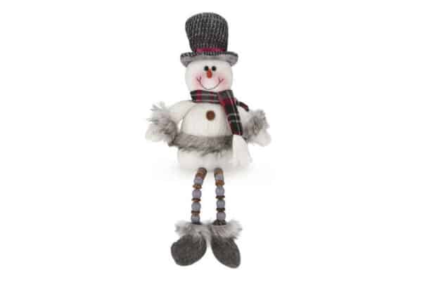 homespun-grey-red-plaid-fur-trim-snowman-hanging-legs-rect