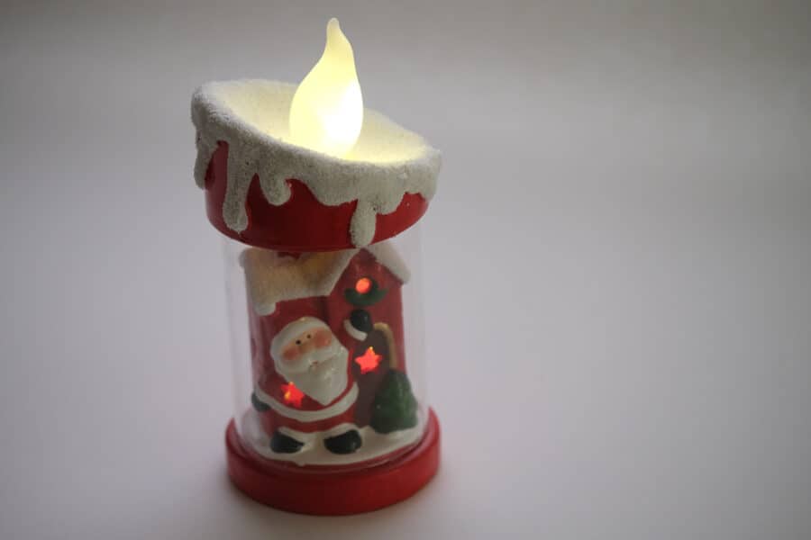 santa light candle on balooworld-decoration